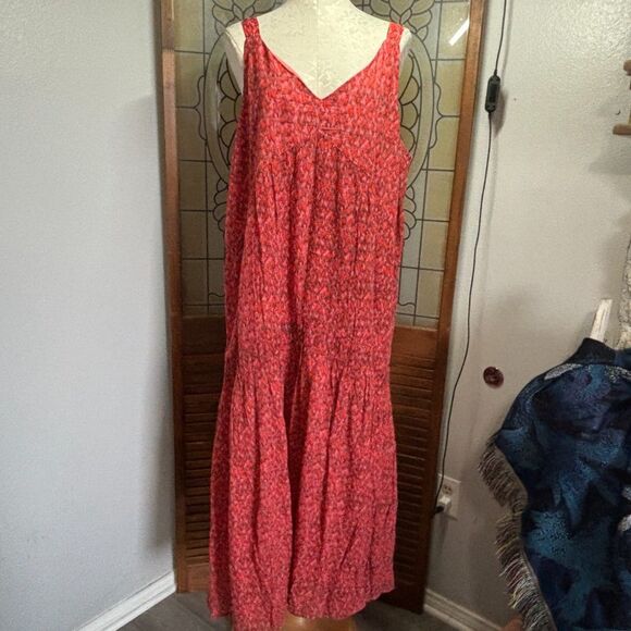 Joie Dresses & Skirts - Joie Tea Rose Tiered Maxi Dress Sundress Pink Floral Sleeveless Boho Size XXL